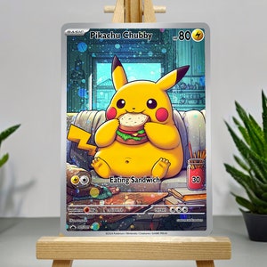 POKEMON custom card Pikachu Chubby Gx Cosmo Holo!