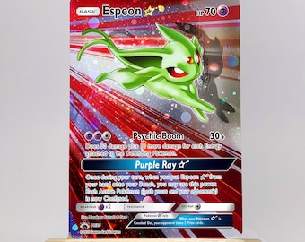 POKEMON custom Espeon Gold Star GX Cosmo Holo Full Art!