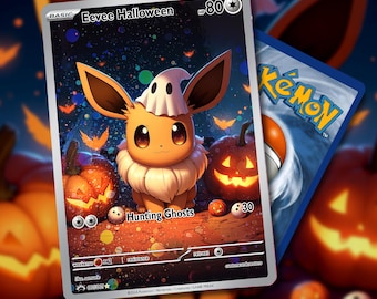Eevee Halloween POKEMON custom card Gx Cosmo Holo!