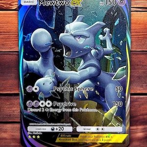 Carte personnalisée de poche POKEMON Mewtwo ex TCG Holo !