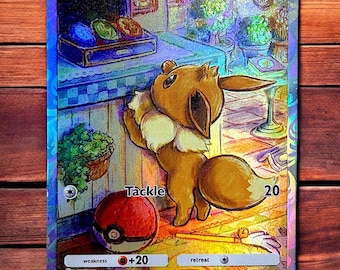 POKEMON Eevee ex TCG Pocket custom card Holo!