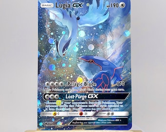 POKEMON custom card Lugia & Kyogre Gx Cosmo Holo!