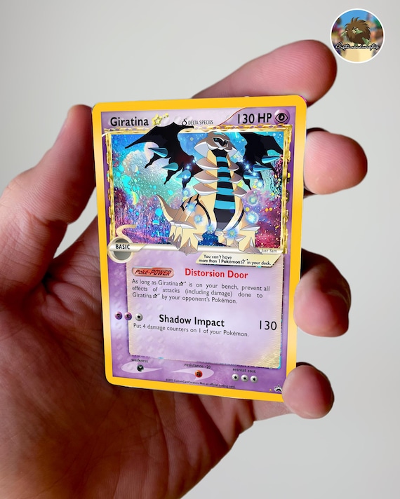 POKEMON Custom Card Giratina Gold Star Cosmo Holo! - Etsy