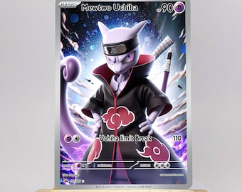 POKEMON custom card Mewtwo ninja Gx Cosmo Holo Uchiha!