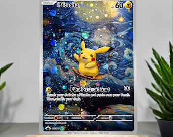 POKEMON custom card Pikachu Van Gogh Cosmo Holo!