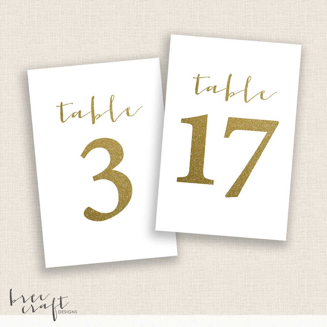 DIY Printable Table Numbers 4x6 Digital Design Numbers - Etsy