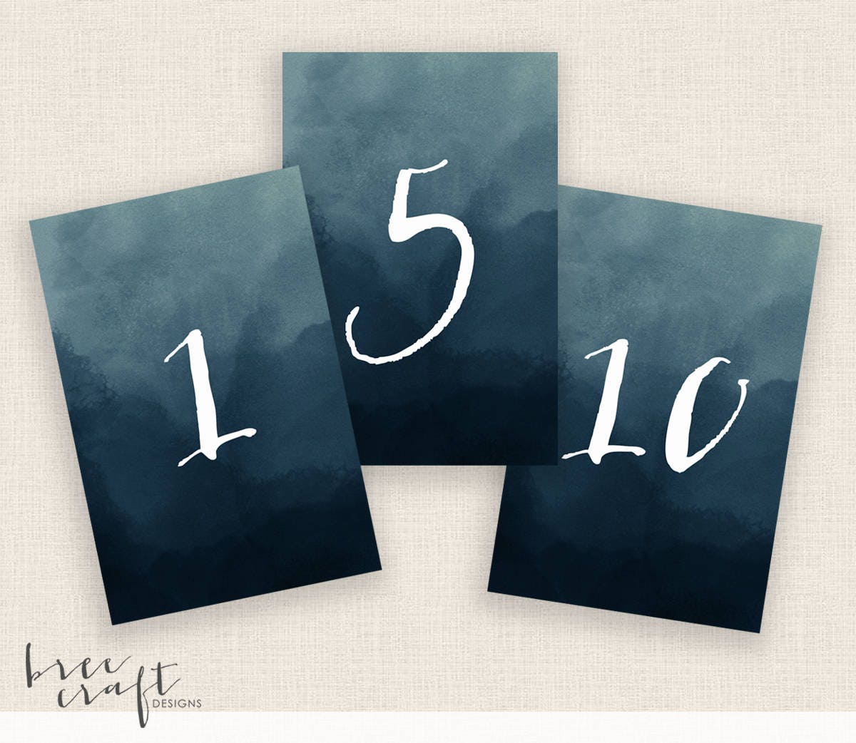 dark blue diy printable table numbers 4x6 digital design etsy