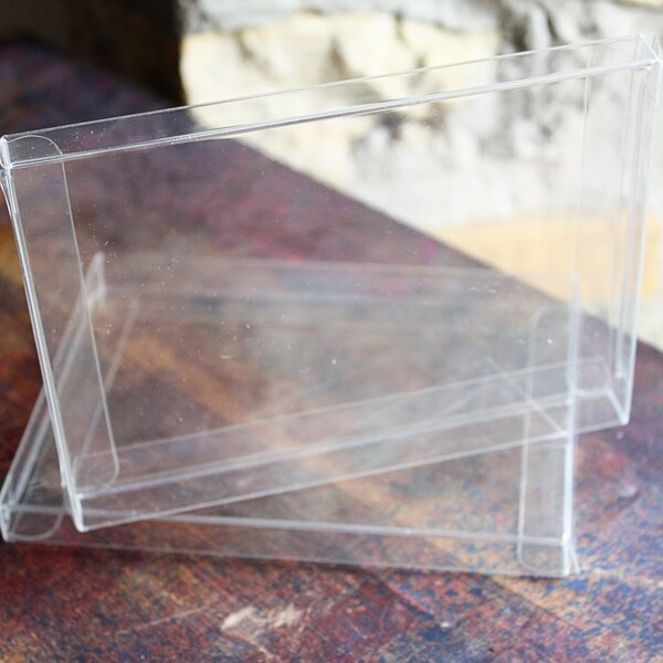 4 1/2 x 1/2 x 5 7/8 Clear Greeting Card Boxes (holds 6) 5/PK