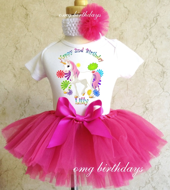 Pink Rainbow Cupcake Girl 1st First Birthday Tutu Outfit Shirt Set Party dress