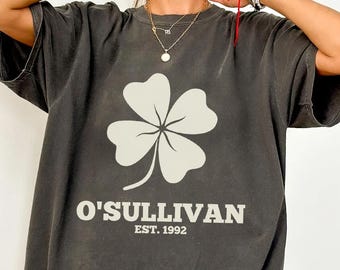 Custom St Patrick's Last Name Shirt, Personalized Shamrock Comfort Colors Tee, Irish Family Drinking Shirt, Paddy's Day Parade T-Shirt