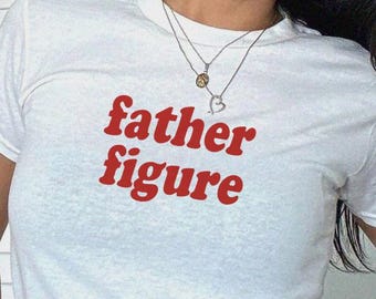 Vater Figur Baby T-Shirt, lustiges Y2K ironisches Shirt, Dump Him Crop Top, 90er Jahre 2000er Bar Crawl, Sommer Festival Outfit, Shirts die hart gehen