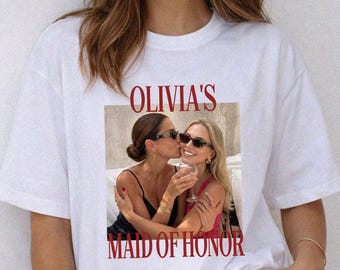 Custom Maid of Honor Shirt, Personalized Bridesmaid Shirt, Custom MOH Proposal Shirt, Bachelorette Party Tee, Team Bride, Bridal Shower Gift