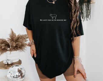 Chemise He Left The 99, chemise chrétienne confortable, chemise verset de la Bible, vêtements chrétiens, chemise Faith, parabole de la brebis perdue, t-shirt Jésus