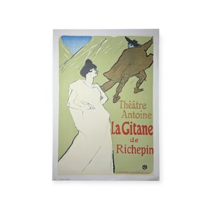 Vintage Henri de Toulouse Lautrec &quot;Theatre Antoine, La Gitane de Richepin&quot; Print