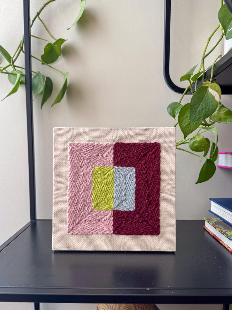 Beginner Punch Needle Kit: Modern Geometric Wall Art - DIY Craft - Etsy