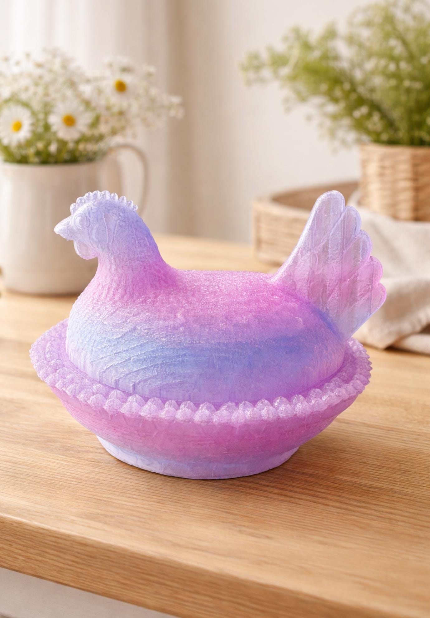 Indiana glass hen on a nest glass - Etsy 日本