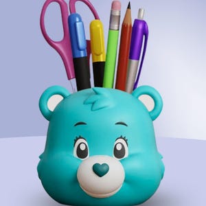 Care Bears Desk Organizer – 3D Printed Pencil Holder | Cute Stationery Storage for Office, Study, or Craft Room