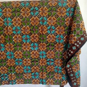 Indonesian Batik Fabric - Floral Print on Soft Dobby for Clothing and Crafting. Vibrant Colors