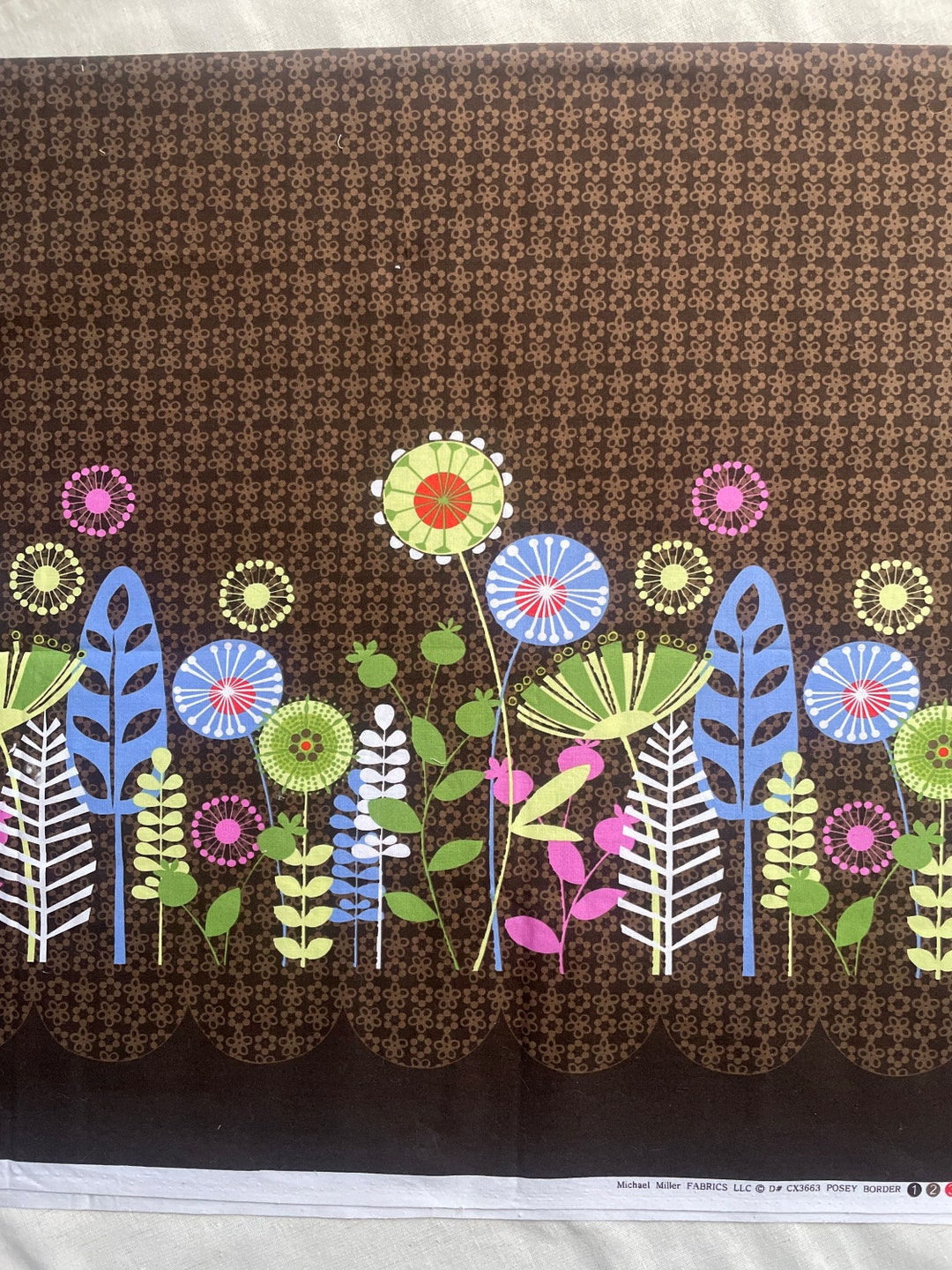 Posey Border Fabric Michael Miller - Etsy