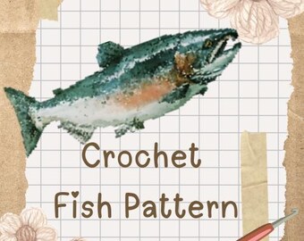 Tapiz de salmón a crochet + Patrón de crochet C2C + Punto de cruz