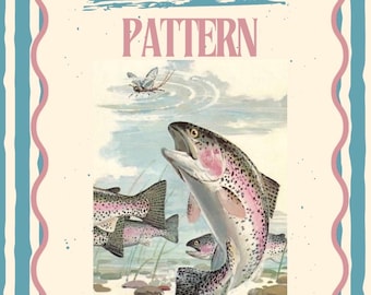 Manta de crochet para pesca de trucha