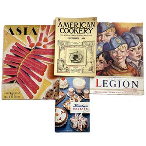 Vintage Magazine Lot: Antique Ads, Paperbacks for Junk Journals