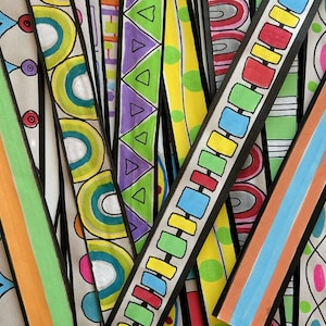 Bandes de papier peint, Fournitures créatives faites main pour techniques mixtes, carnets de bord, fabrication de cartes, collage, etc. (A39 aa)