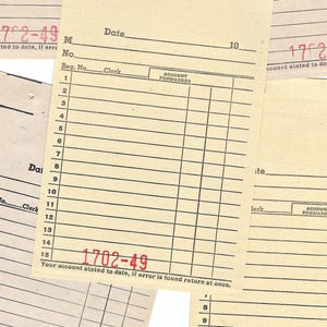10 Quittungen aus den 1900er Jahren, unbenutzte Zusammenstellung, Rechnungsbögen, leichtgewichtig 3 x 5 Zoll. Verkaufsbelege für Journal Ephemera usw.