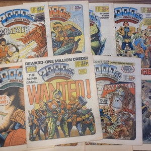 2000 AD Comic - 10 PROG Job Lot - 360 to 369 - 17/03/84 to 19/05/84 Inclusive, Judge Dredd Collectible Comics
