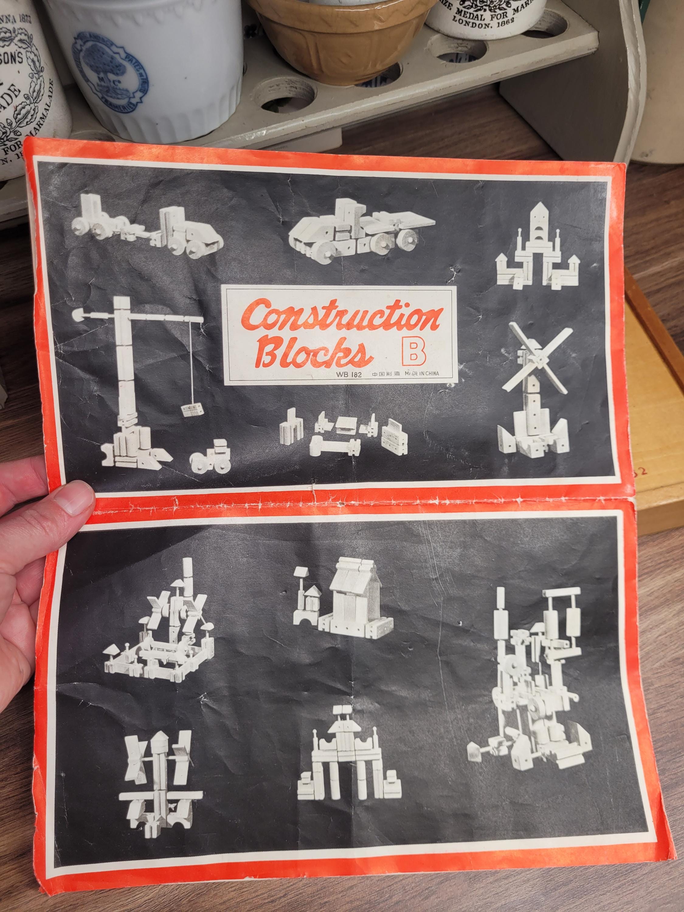 Set Vintage di Blocchi da Costruzione in Legno - Tutto per i bambini In vendita a Udine