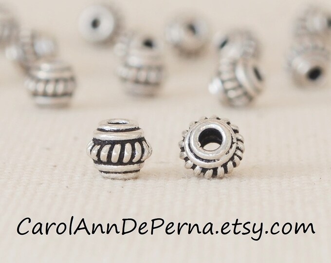925 Sterling Silver Beads 5 Mm L X 5.5 Mm Diameter YOU SELECT Etsy