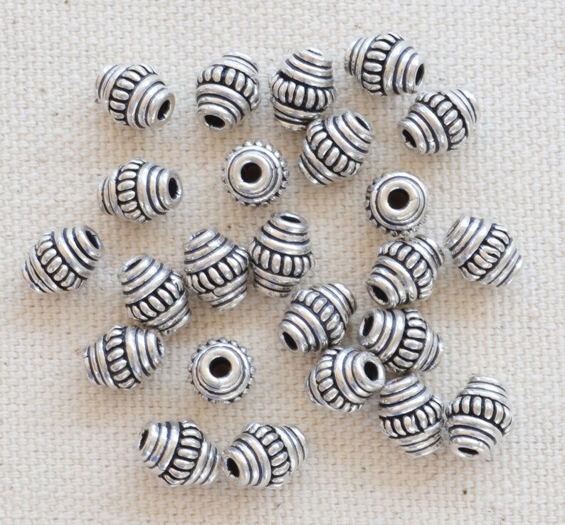 925 sterling silver beads 8 mm L x 6.75 mm diameter QUANTITY Etsy
