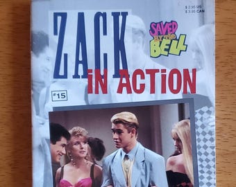 Retro '90s Iconic TV Show Novelization -- Saved by the Bell #15: Zack in Action, by Beth Cruise (First Printing, 1994)