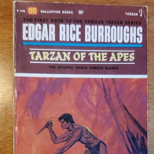 Vintage Fantasy / Adventure Book, 1st Tarzan Novel: Tarzan of the Apes by Edgar Rice Burroughs (1st Paperback Edition, 1st Printing, 1963)