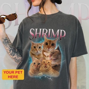 Spersonalizowana koszulka dla kota Spersonalizowana koszulka z nadrukiem Comfort Colors Cat, koszulka Retro Cat Pet Bootleg Rap, koszulka Vintage 90s, spersonalizowana koszulka z imieniem kota