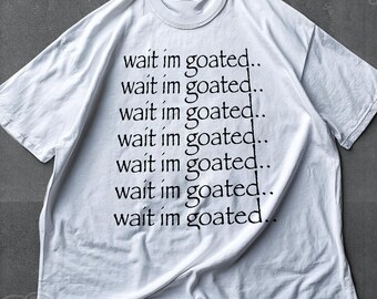 warte, ich bin t-shirt verfluchtes shirt, Y2K-t-stück lustiges t-shirt ironisch tiktok meme hemden die hart gehen, seltsamer genZ Y2K 90s ziegengrafik