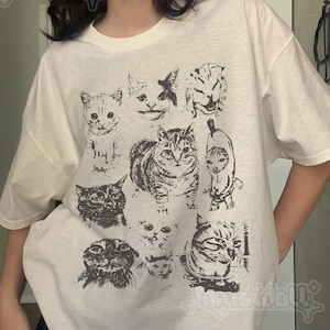 Silly Cats Meme Shirt, Y2K Funny Cat Meme TShirt, Vintage Unhinged 90s Kitten Tee Grunge Funny Graphic Shirt, Weirdcore Shirts That Go Hard