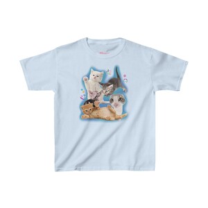 T-shirt bébé chat stupide de l'an 2000 T-shirt esthétique mème chat des années 90, t-shirt bébé chaton de l'an 2000, chemise chats tendance, t-shirt bébé chat drôle Y2K centre-ville haut fille image 8