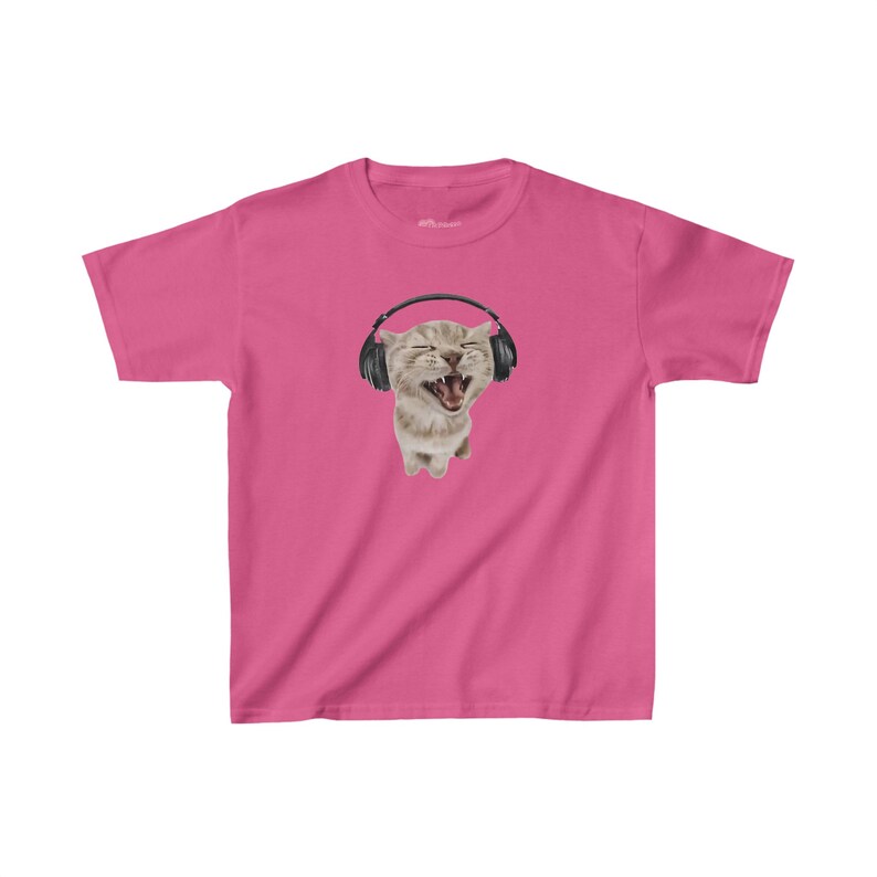 Y2K Headphones Cat Baby Tee 90s Kitten Baby Tee Silly Cat Meme Shirt, Cat with Headphones Trendy Top Pinterest Aesthetic, Funny Cat Baby Tee Heliconia