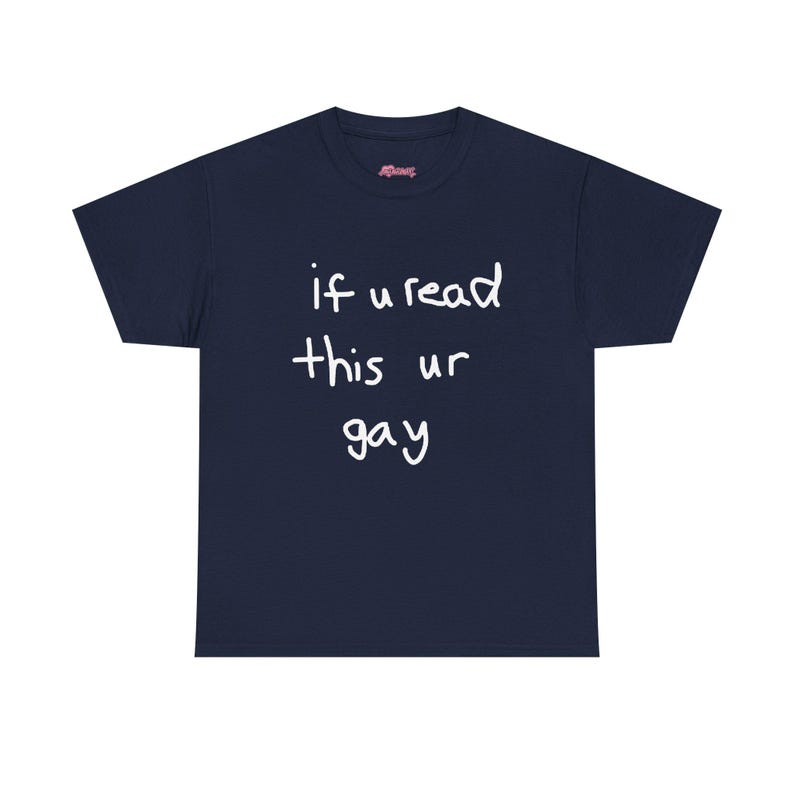 Ur Gay Y2K Shirt, Funny Gay Shirt 90s LGBTQ Pride Month Tee, Bi Gay Lesbian TShirt Ironic Cursed Meme Shirts That Go Hard Pride Shirt Navy