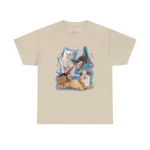 Y2K Silly Cat Shirt Tee 90s Aesthetic Cat Meme TShirt, Trashy Y2K Kitten Tee, Cats Shirt Trendy, Funny Cat Kitten Tee Y2K Downtown Girl Top Sand