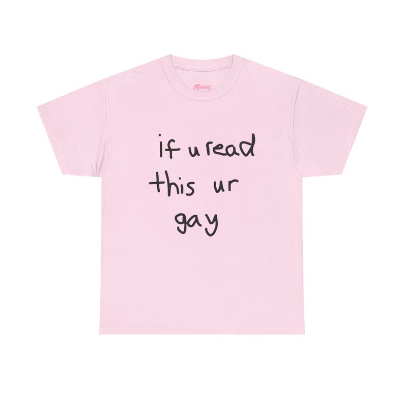 Ur Gay Y2K Shirt, Funny Gay Shirt 90s LGBTQ Pride Month Tee, Bi Gay Lesbian TShirt Ironic Cursed Meme Shirts That Go Hard Pride Shirt Light Pink