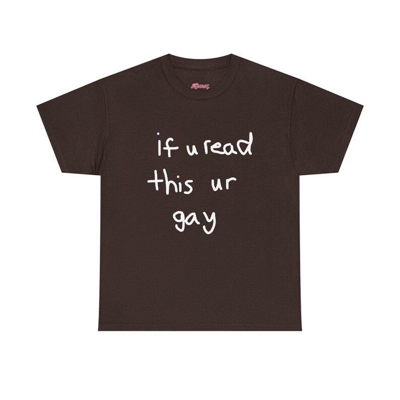Ur Gay Y2K Shirt, Funny Gay Shirt 90s LGBTQ Pride Month Tee, Bi Gay Lesbian TShirt Ironic Cursed Meme Shirts That Go Hard Pride Shirt Dark Chocolate