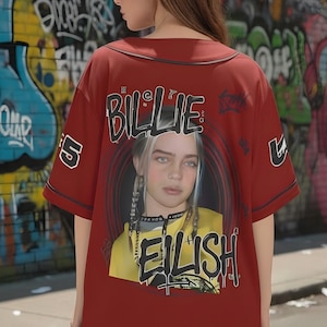 Billie Eilish Jersey Red - Etsy