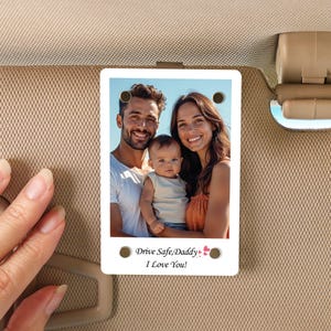 カスタムカーバイザーフォトクリップ | 安全運転のお父さん、子供/娘からのプレゼント