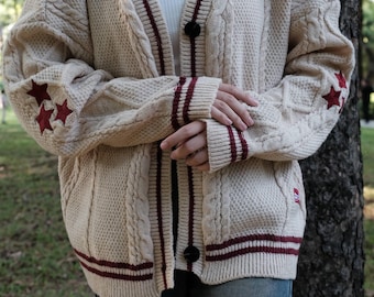 80s Vintage Red Mohair V Neck Buttons up Sweater Jumper 80s Vintage Red Mohair V Neck Buttons up Sweater Jumper