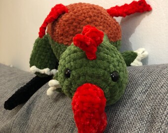 Basilisk Amigurumi Plüschie Häkelanleitung, mythologisches digitales Muster, bazyliszek, polnische Folklore, Fabelwesen