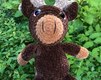 Moose Plushie Crochet Pattern, PDF Amigurumi Animal