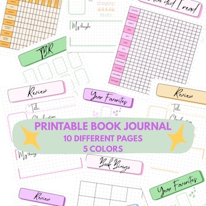 Basic Printable Buch Journal | Lese-Tracker Digital