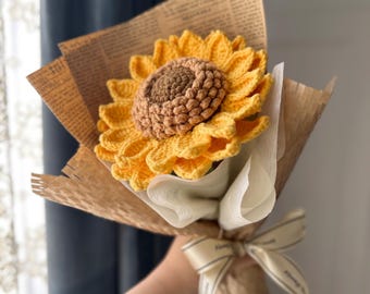 Bouquet de Tournesol au crochet fait main